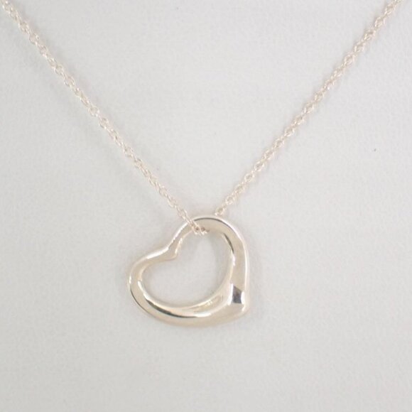 Tiffany Open Heart Pendant SV925 Total weight 2.3g Chain (Approx.). 40cm #5 - Picture 1 of 5
